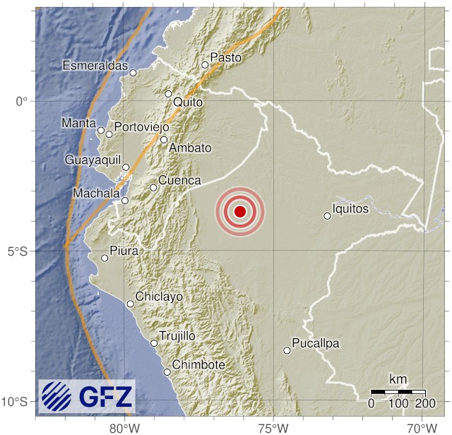 Event Map for GEOFON event gfz2025qhfd