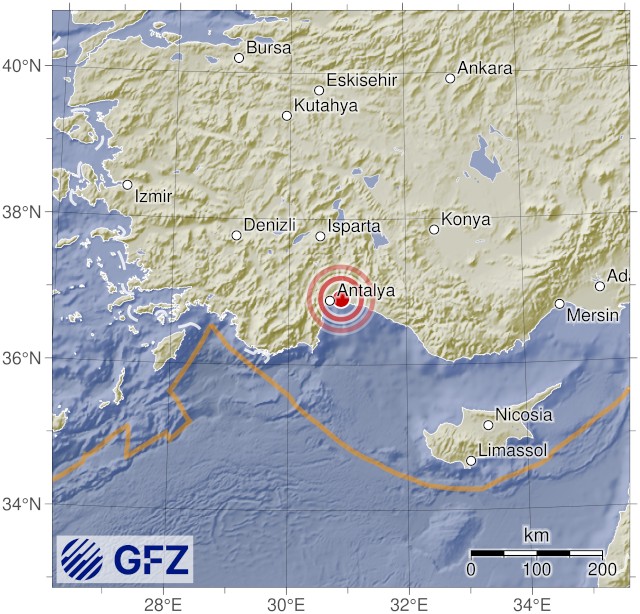 Event Map for GEOFON event gfz2025xzvb