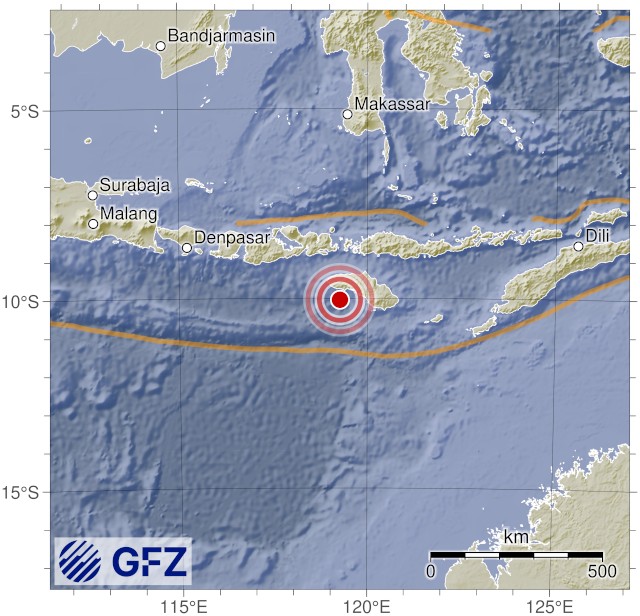 Event Map for GEOFON event gfz2026itbt