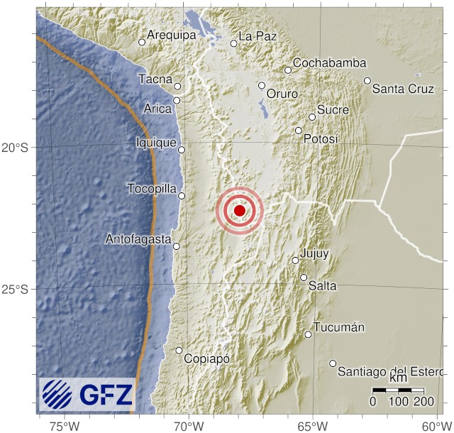 Event Map for GEOFON event gfz2026knua